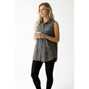 Intimately Free People Make My Day Sleep Shirt Long Medium Brown Black